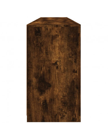 Credenza con Luci LED Rovere Fumo 181,5x37x67 cm