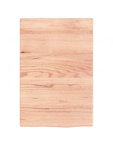 Piano Bagno Marrone Chiaro 40x60x2 cm Legno Massello Trattato