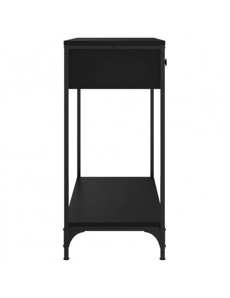 Tavolino Consolle Nero 75x34,5x75 cm in Legno Multistrato