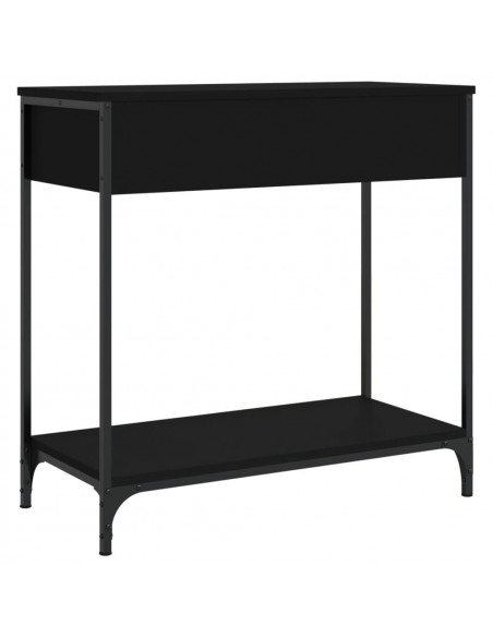 Tavolino Consolle Nero 75x34,5x75 cm in Legno Multistrato