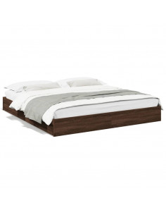 Giroletto Cassetti Rovere Marrone 200x200 cm Legno Multistrato 2