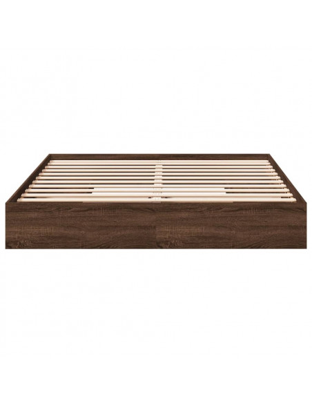 Giroletto Cassetti Rovere Marrone 200x200 cm Legno Multistrato