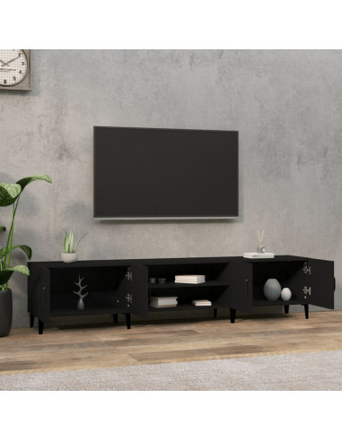 Mobile Porta TV Nero 180x31,5x40 cm in Legno Multistrato