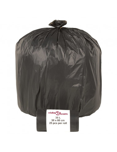 Sacchetti per Cestini 250 pz Neri 35 L