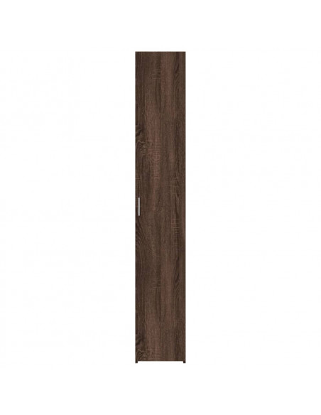 Credenza Rovere Marrone 30x42,5x185 cm in Legno Multistrato