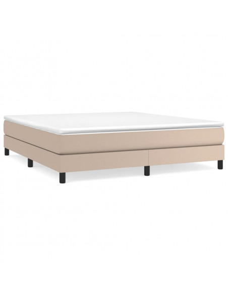 Giroletto a Molle con Materasso Cappuccino 160x200cm Similpelle