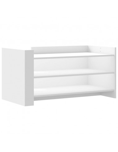 Tavolino da Salotto Bianco 100x50x50 cm in Legno Multistrato