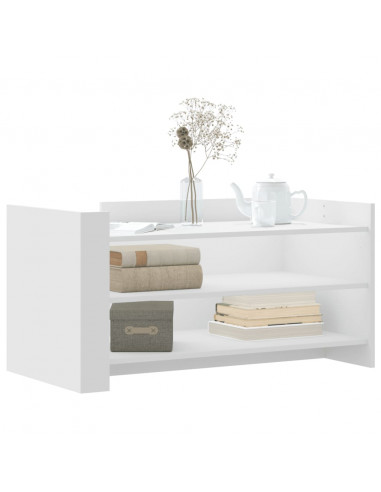 Tavolino da Salotto Bianco 100x50x50 cm in Legno Multistrato