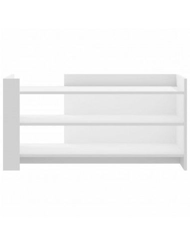 Tavolino da Salotto Bianco 100x50x50 cm in Legno Multistrato