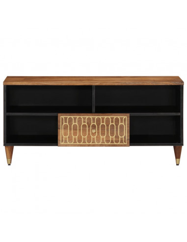 Mobile Porta TV 100x33x46 cm in Legno Massello di Mango