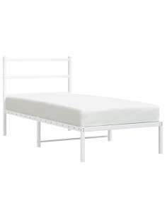 Giroletto con Testiera Metallo Bianco 90x200 cm 2