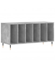 Mobile Porta Dischi Grigio Cemento 100x38x48 Legno Multistrato 2