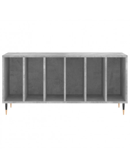 Mobile Porta Dischi Grigio Cemento 100x38x48 Legno Multistrato