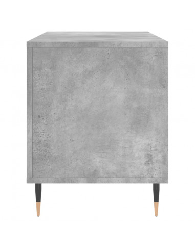 Mobile Porta Dischi Grigio Cemento 100x38x48 Legno Multistrato