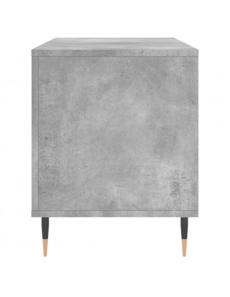 Mobile Porta Dischi Grigio Cemento 100x38x48 Legno Multistrato