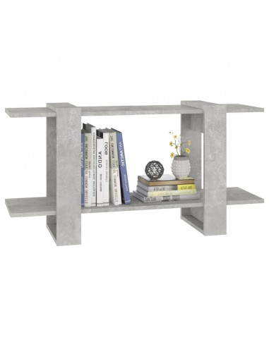 Libreria Grigio Cemento 100x30x51 cm in Legno Multistrato
