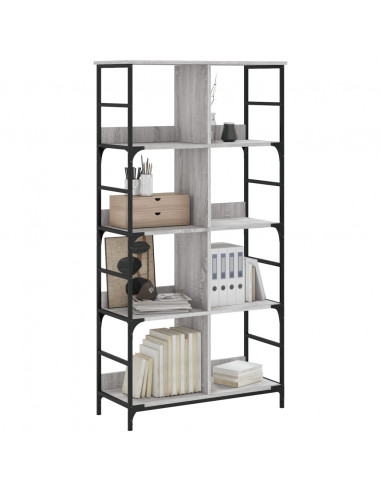 Libreria Grigio Sonoma 78,5x33x153 cm in Legno Multistrato