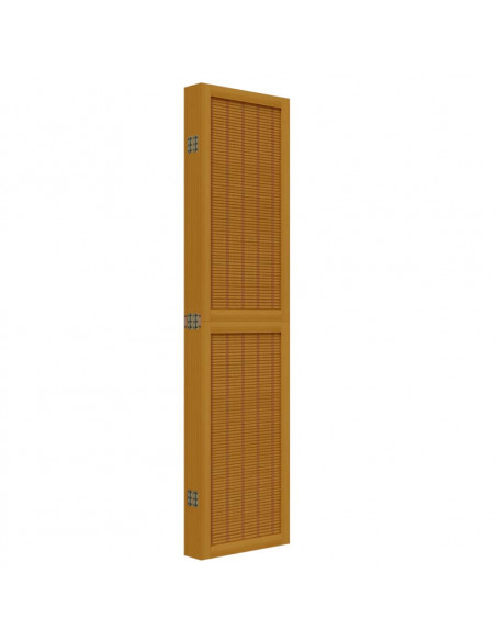 Divisorio Ambienti 6 Pannelli Marrone Legno Massello Paulownia
