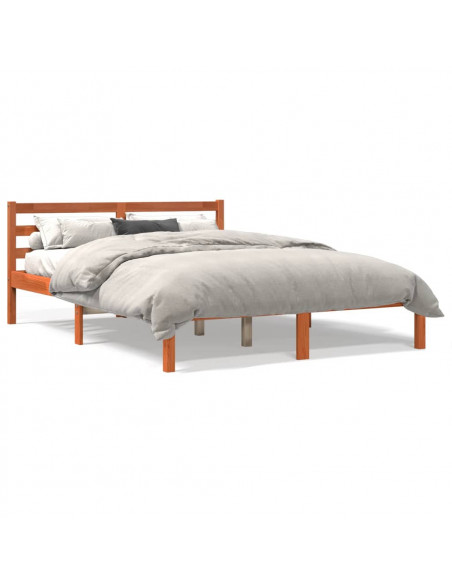 Giroletto Marrone Cera 135x190 cm in Legno Massello di Pino
