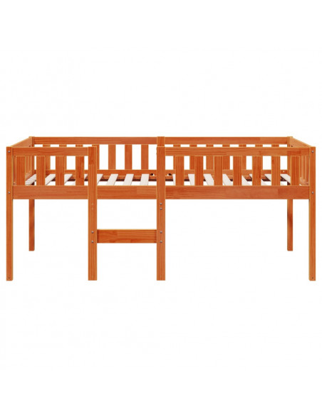 Letto Bambini senza Materasso Marrone Cera 90x200 cm Legno Pino