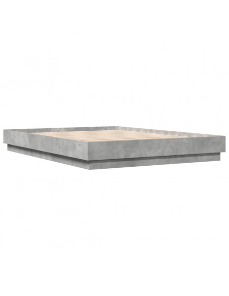 Giroletto con Luci LED Grigio Cemento 150x200 cm
