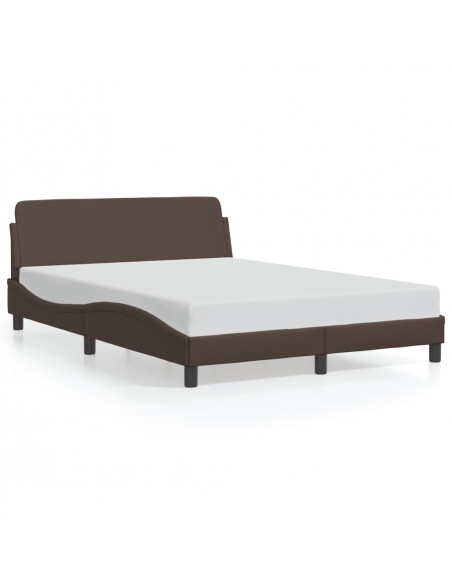 Giroletto con Testiera Marrone 140x190 cm in Similpelle