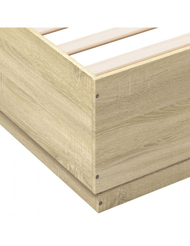 Giroletto Luci LED Rovere Sonoma 120x200 cm Legno Multistrato