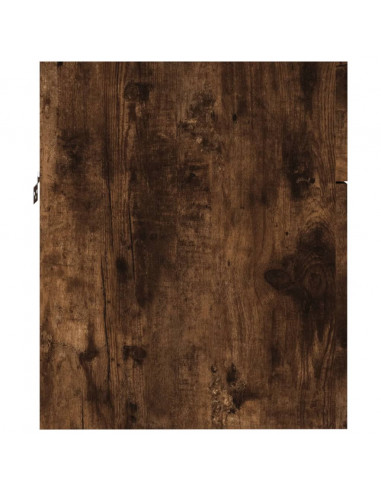 Set Mobili da Bagno 2 pz Rovere Fumo in Legno Multistrato