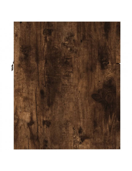 Set Mobili da Bagno 2 pz Rovere Fumo in Legno Multistrato