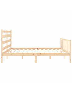 Giroletto con Testiera 200x200 cm in Legno Massello 2