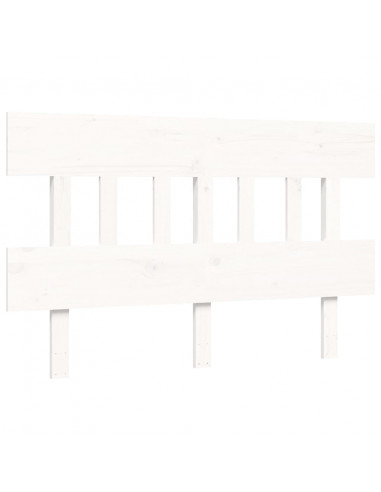 Giroletto con Testiera Bianco Small Double Legno Massello