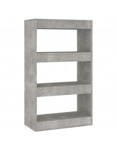 Libreria/Divisorio Grigio Cemento 60x30x103 cm in Truciolato 2