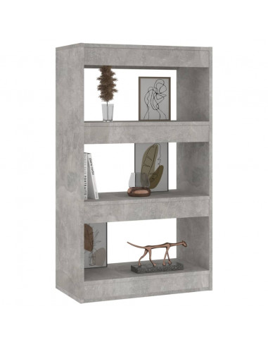 Libreria/Divisorio Grigio Cemento 60x30x103 cm in Truciolato