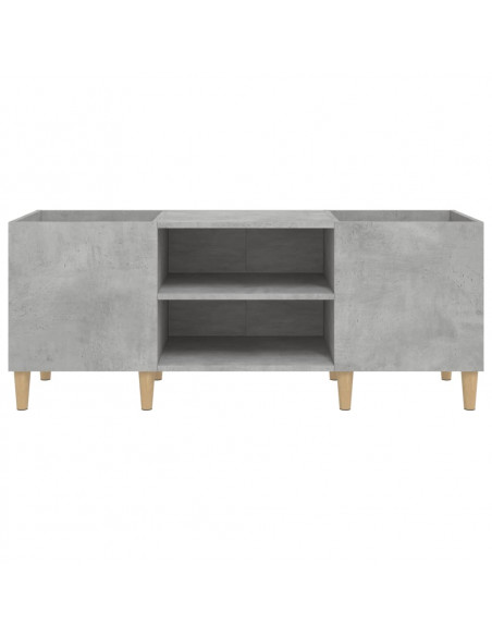 Mobile Porta Dischi Grigio Cemento 121x38x48 Legno Multistrato