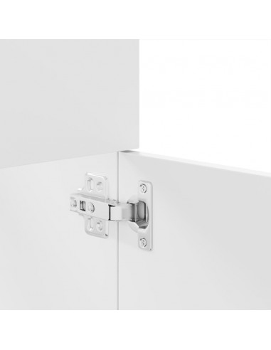 Set Mobili da Bagno 4 pz Bianco in Legno Multistrato