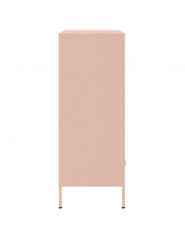Credenza Rosa 68x39x101,5 cm in Acciaio Laminato a Freddo