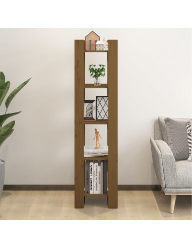 Libreria/Divisorio Miele 41x35x160 cm in Legno Massello di Pino