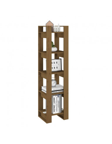 Libreria/Divisorio Miele 41x35x160 cm in Legno Massello di Pino