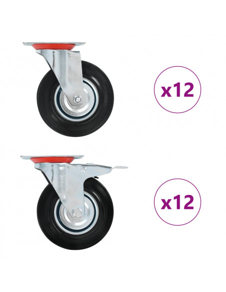 Ruote Girevoli 24 pz 125 mm