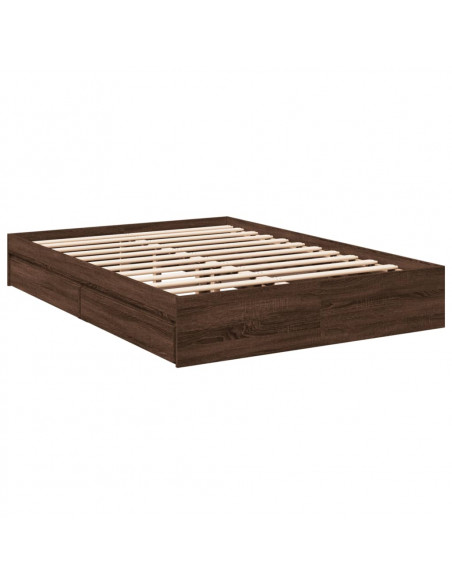 Giroletto Cassetti Rovere Marrone 120x190 cm Legno Multistrato