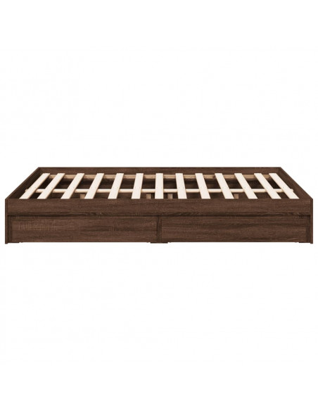 Giroletto Cassetti Rovere Marrone 120x190 cm Legno Multistrato