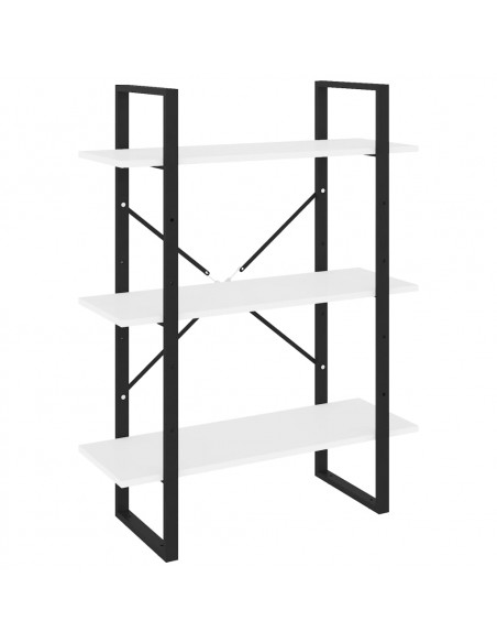 Libreria Bianca 80x30x105 cm in Legno Multistrato