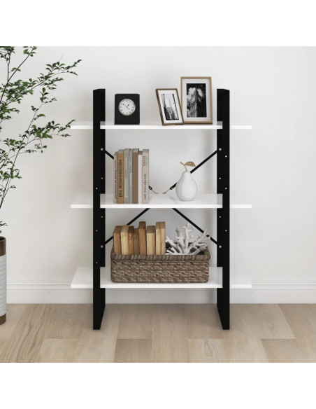 Libreria Bianca 80x30x105 cm in Legno Multistrato