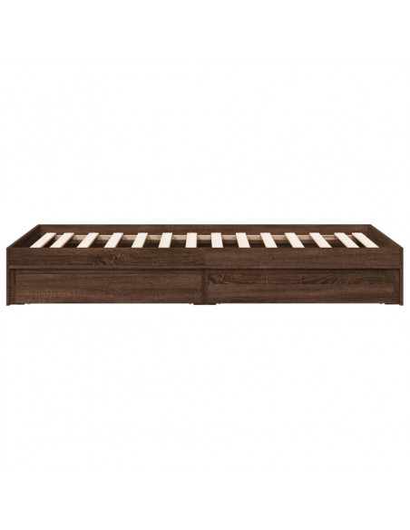 Giroletto Cassetti Rovere Marrone 75x190 cm Legno Multistrato