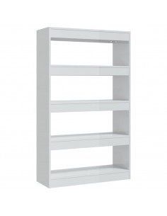Libreria/Divisorio Bianco Lucido 80x30x135 cm in Truciolato 2