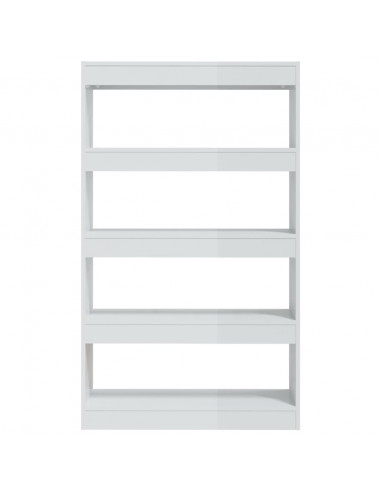 Libreria/Divisorio Bianco Lucido 80x30x135 cm in Truciolato