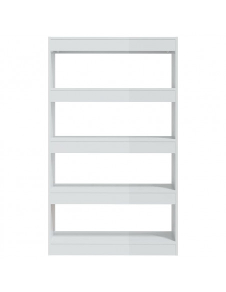 Libreria/Divisorio Bianco Lucido 80x30x135 cm in Truciolato