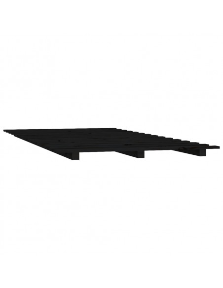 Giroletto Nero 140x190 cm in Legno Massello di Pino