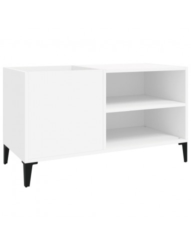 Mobile Porta Dischi Bianco 84,5x38x48 cm in Legno Multistrato