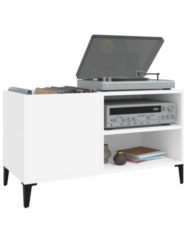 Mobile Porta Dischi Bianco 84,5x38x48 cm in Legno Multistrato